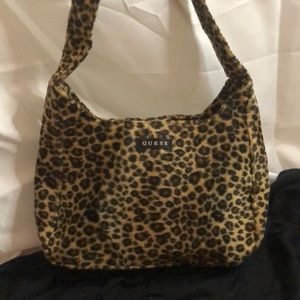 Vintage Guess FauxFur Cheetah Bucket Bag